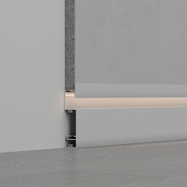 Профиль PLINTUS-H73-F-2000 WHITE (Arlight, Алюминий) Lednikoff