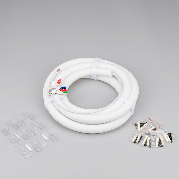 Светодиодная лента герметичная SPI-MOONLIGHT-TOP-F180-D25mm 12V RGB-PX2 360deg (20 W/m, IP65, 3535, 3m, wire x1) (Arlight, Вывод прямой, 3 года)