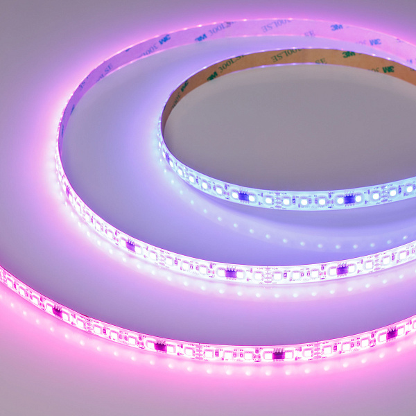 Светодиодная лента герметичная SPI-SE-A120-10mm 24V RGB-PX6-BPT (23 W/m, IP65, 2835, 5m) (Arlight, бегущий огонь) Lednikoff