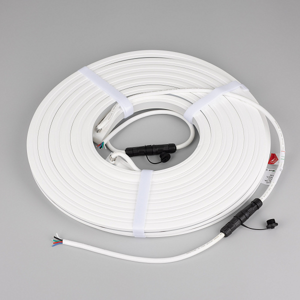 Светодиодная лента герметичная MOONLIGHT-PRO-TOP-X336-16x16mm 24V RGBW-Day (12 W/m, IP67, 10m, wire x2) (Arlight, Вывод боковой, 5 лет)