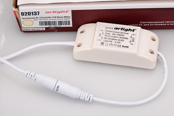 Светильник DL-225x225M-21W Warm White (Arlight, IP40 Металл, 3 года) Lednikoff