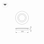 Накладка ART-DECK-CAP-FLAT-R50 (SL, STEEL) (Arlight, Металл) Lednikoff
