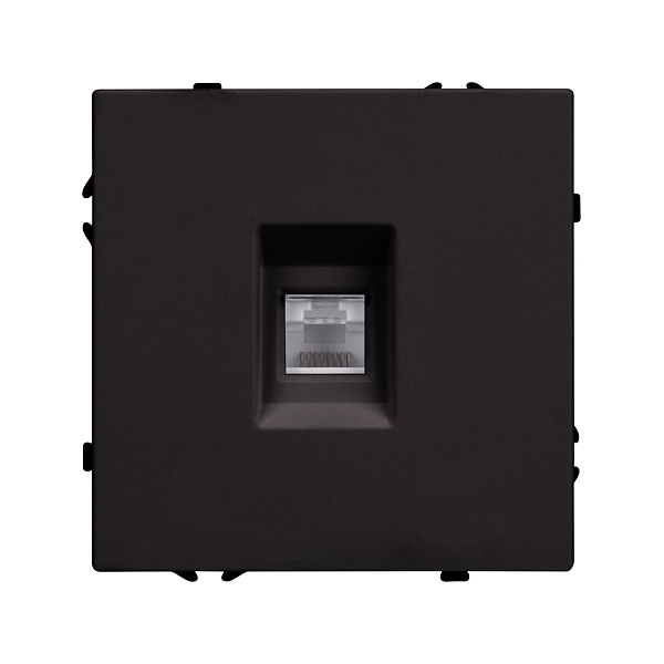 Механизм компьютерной розетки SCT-NOBE-MPC1-SFPL-BK (RJ-45, CAT6) (Arlight, Черный оникс) Lednikoff