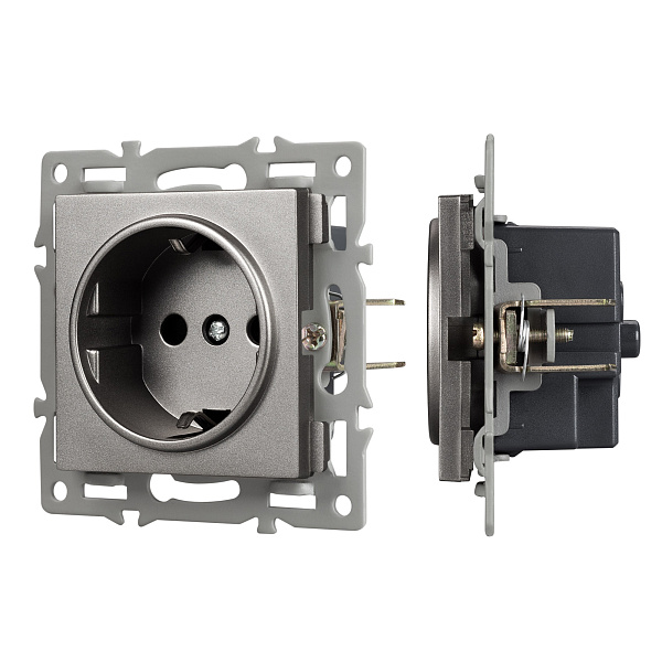 Механизм электрической розетки SCT-MEU1-PL-GR (250V, 16A) (Arlight, -) Lednikoff