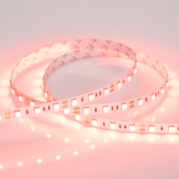 Светодиодная лента RT 2-5000 12V Red 2x (5060, 300 LED, LUX) (Arlight, 14.4 Вт/м, IP20) Lednikoff