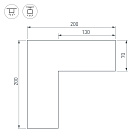Угол SL-LINE-6070 внешний (Arlight, Металл) Lednikoff