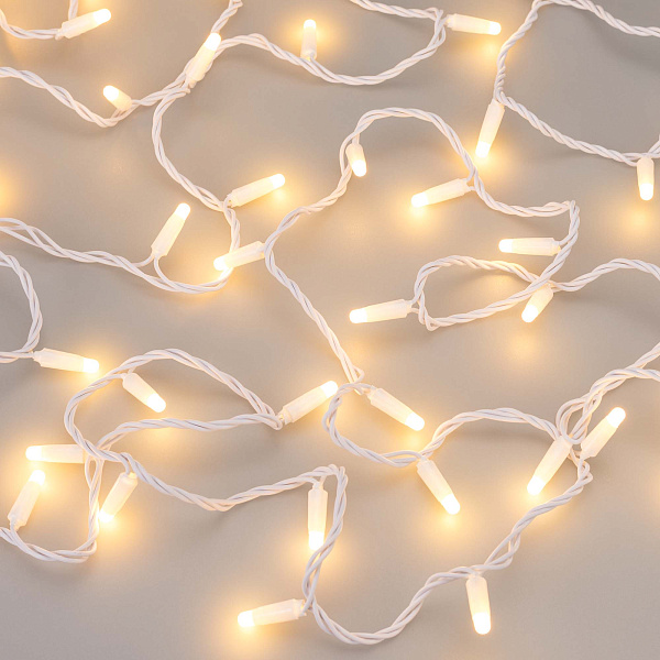 Светодиодная гирлянда ARD-STRING-CLASSIC-10000-WHITE-100LED-MILK-STD Warm (230V, 7W) (Ardecoled, IP65) Lednikoff