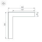 Угол SL-LINIA65-F внешний (Arlight, Металл) Lednikoff