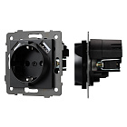 Механизм розетки с USB зарядкой SCT-MUAA-PL-BK-V (250V, 16A) (Arlight, -) Lednikoff