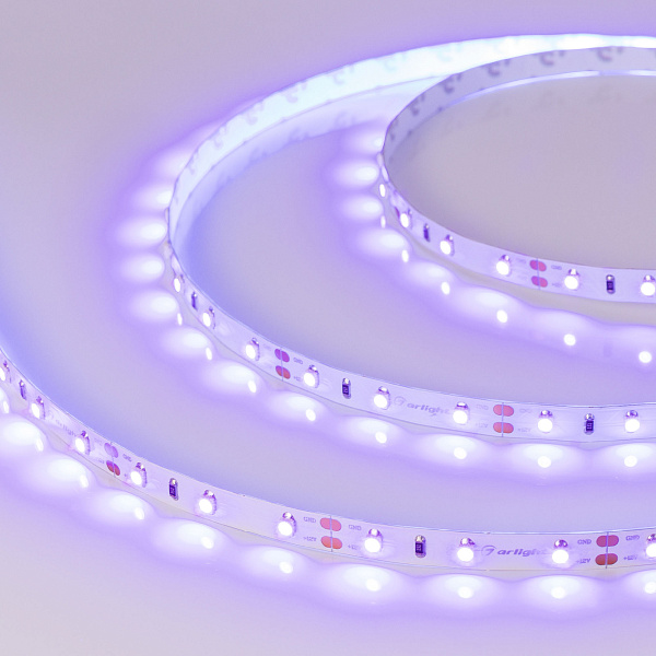 Светодиодная лента RT-A60-8mm 12V UV400 (4.8 W/m, IP20, 2835, 5m) (Arlight, Открытый) Lednikoff