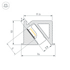 Профиль SL-BEVEL-H10-F14-2000 ANOD BLACK (Arlight, Алюминий) Lednikoff