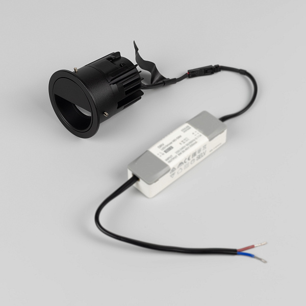 Светильник встраиваемый DL-VEILA-R63-8W Day4000 (Черный RAL9005, A44x46 deg, 230V) (Arlight, IP20 Металл, 5 лет) Lednikoff