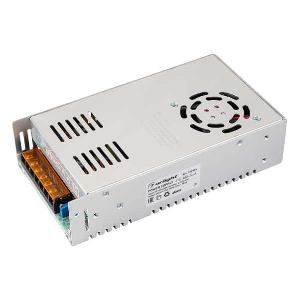 Блок питания JTS-360-24-A (0-24V, 15A, 360W) (Arlight, IP20 Сетка, 2 года) Lednikoff
