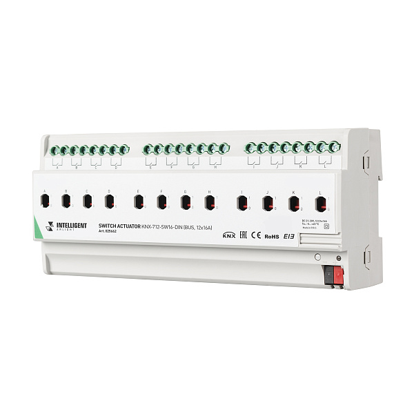 INTELLIGENT ARLIGHT Релейный модуль KNX-712-SW16-DIN (BUS, 12x16A) (Arlight, -) Lednikoff