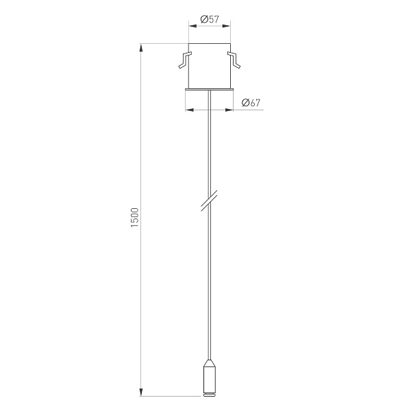 Потолочная чаша MAG-ORIENT-CANOPY-BUILT-L1500 (BK) (Arlight, Металл)