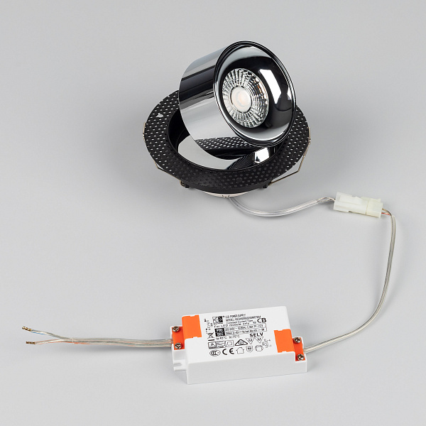 Светильник SP-PLURIO-BUILT-TRIMLESS-R120-9W Warm3000 (BK-CHR, 36 deg, 230V) (Arlight, IP20 Металл, 3 года) Lednikoff