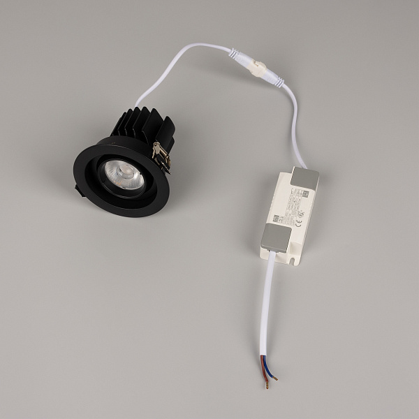 Светильник MS-VORTEX-BUILT-R90-12W Day4000 (BK-BK, 40 deg, 230V) (Arlight, IP20 Металл, 5 лет) Lednikoff
