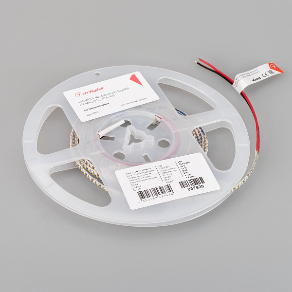 Светодиодная лента MICROLED-M266-4mm 24V Day4000 (12 W/m, IP20, 2216, 5m) (Arlight, узкая) Lednikoff