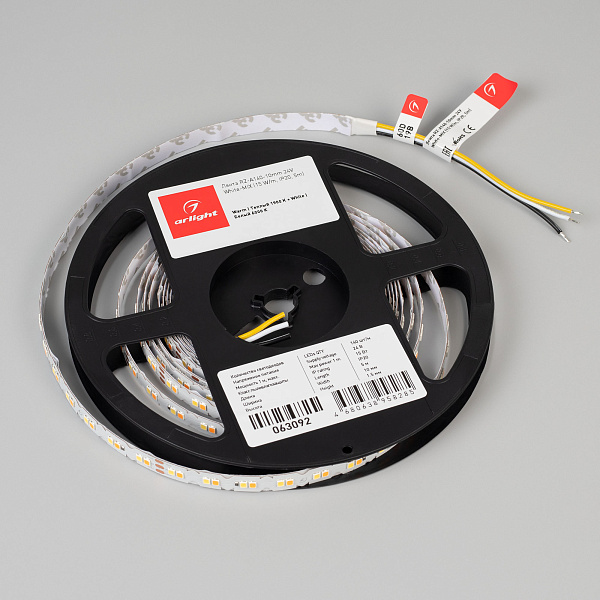 Светодиодная лента RZ-A140-10mm 24V White-MIX (15 W/m, IP20, 5m) (Arlight, Изменяемая ЦТ) Lednikoff