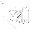 Профиль SL-KANT-H11-2000 ANOD BLACK (Arlight, Алюминий) Lednikoff