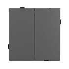 Механизм выключателя двухклавишный непроходной SWT-TENDO-MK02-SFPL-GR (230V, 10A) (Arlight, Матовый графитовый) Lednikoff