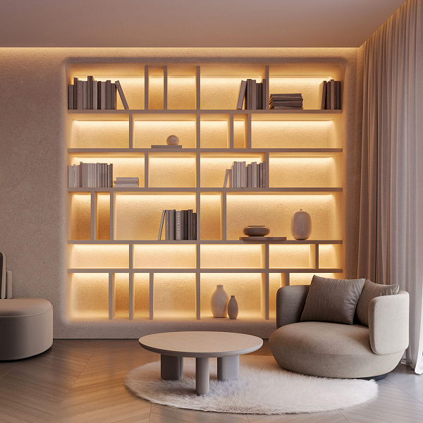 Светодиодная лента FC-A240-10mm 24V Warm3000-CX1 (24 W/m, IP20, 5m) (Arlight, резка 1 светодиод) Lednikoff