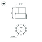 Светильник MS-ATLAS-BUILT-R90-25W Day4000 (BK-BK, 30 deg, 230V) (Arlight, IP20 Металл, 5 лет) Lednikoff