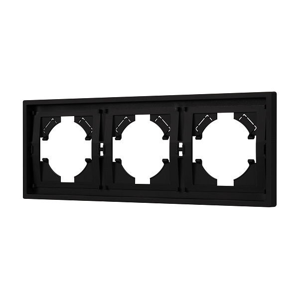 Рамка пластиковая FRM-TENDO-SFPL-3-BK (Arlight, Матовый черный) Lednikoff