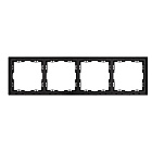 Рамка пластиковая FRM-NOBE-SFPL-4-BK (Arlight, Черный оникс) Lednikoff