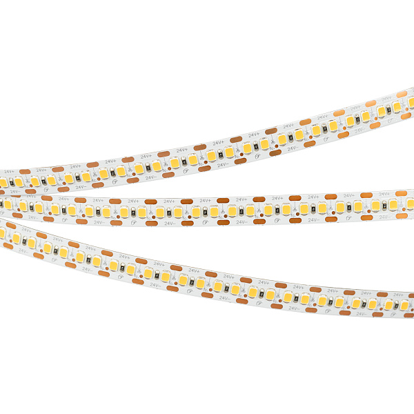 Светодиодная лента RT-A168-10mm 24V Warm3000-CX2 (17.3 W/m, IP20, 2835, 5m) (Arlight, резка 2 светодиода) Lednikoff