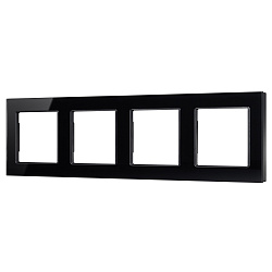 Рамка стеклянная FRM-GLARE-GS-4-BK (Arlight, -)