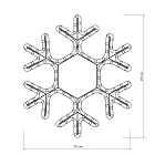 Фигура cветодиодная ARD-SNOWFLAKE-M7-450x375-108LED Warm (230V, 6.5W) (Ardecoled, IP65) Lednikoff