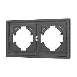 Рамка пластиковая FRM-TENDO-SFPL-2-GR (Arlight, Матовый графитовый)