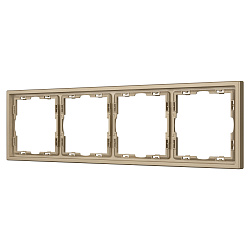 Рамка пластиковая FRM-NOBE-SFPL-4-GD (Arlight, Золотой песок)