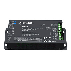 INTELLIGENT ARLIGHT Диммер SMART-PWM-104-73-SH-SUF Black (12-48V, 4x6A, RJ-45, 2.4G) (IARL, IP20 Металл, 5 лет)
