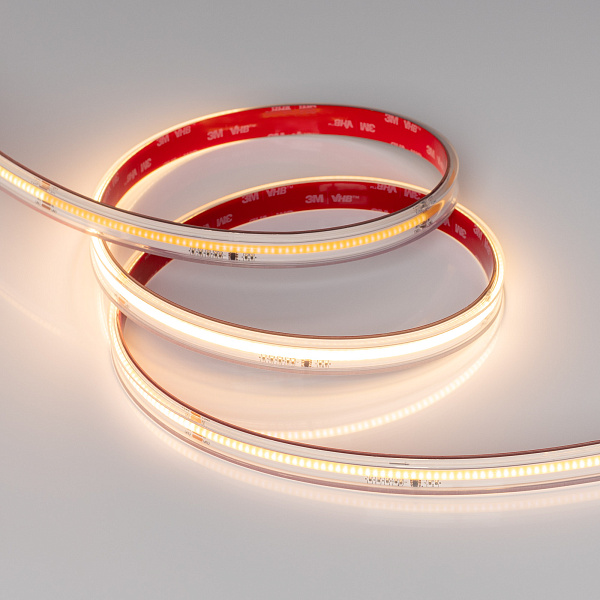 Светодиодная лента герметичная SPI-COB-PS-X378-14mm 24V Warm2700-PX63-BPT (7 W/m, IP67, 5m) (Arlight, бегущий огонь) Lednikoff