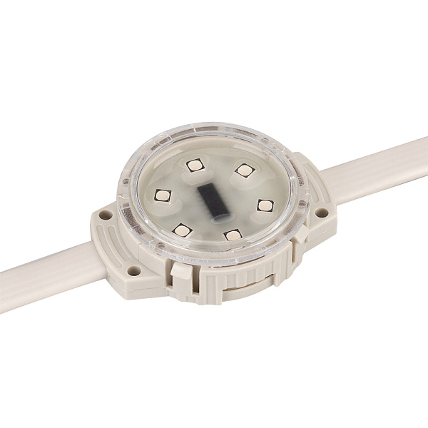 Модуль управляемый SOLEX-DMX-3535-6-24V RGB 120deg (D40x16mm, 1.5W, IP67) (Arlight, Пластик, 3 года) Lednikoff