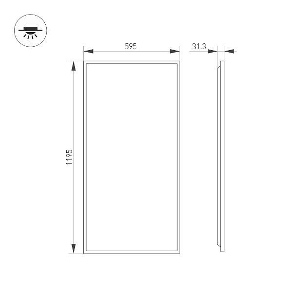 Светильник DL-TITAN-S600x1200-60W Day4000 (WH, 120 deg, CRI90, 230V) (Arlight, IP54 Металл, 5 лет) Lednikoff