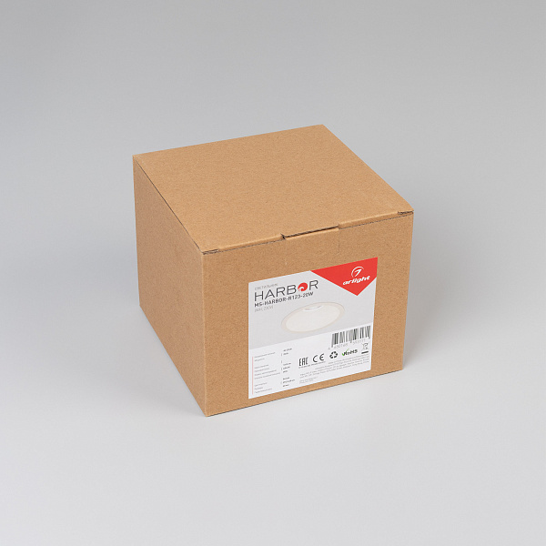 Светильник MS-HARBOR-R123-20W Day4000 (WH, 50 deg, 230V) (Arlight, IP20 Металл, 5 лет) Lednikoff