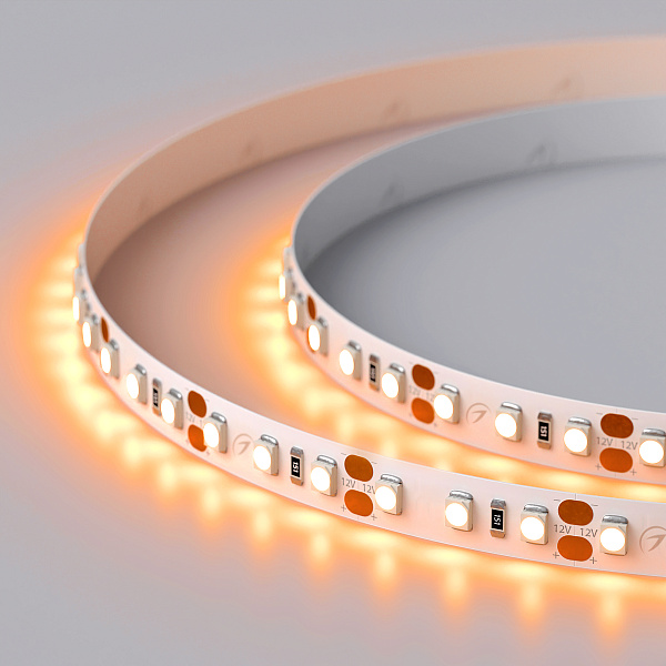 Светодиодная лента RT-A120-8mm 12V Orange (9.6 W/m, IP20, 2835, 5m) (Arlight, -) Lednikoff