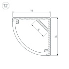 Профиль SL-KANT-H16-2000 BLACK (Arlight, Алюминий) Lednikoff