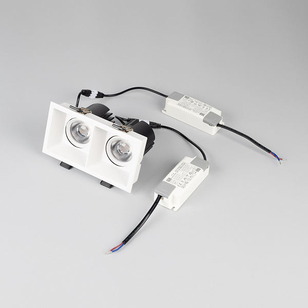 Светильник MS-FLOW-BUILT-S157x85-2x6W Day4000 (WH, 38 deg, 230V) (Arlight, IP20 Металл, 5 лет) Lednikoff