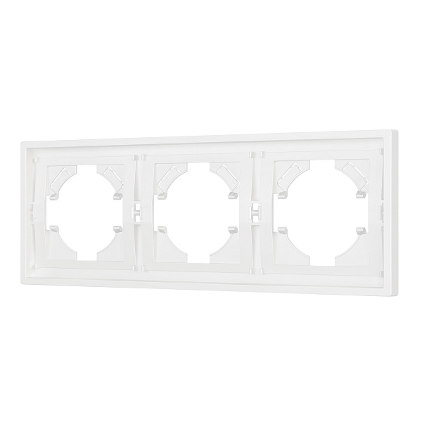 Рамка пластиковая FRM-TENDO-SFPL-3-WH (Arlight, Матовый белый) Lednikoff