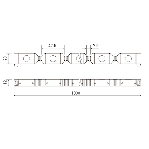 Гибкий прожектор AR-FLB-FLEX-1000-18W-220V Warm 30deg (Arlight, Закрытый) Lednikoff