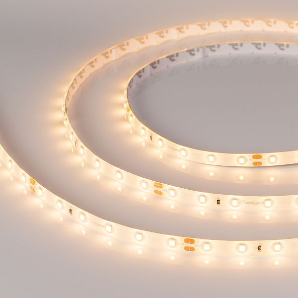 Светодиодная лента герметичная RTW-SE-A60-8mm 24V Warm3000 (7.2 W/m, IP65, 2835, 5m) (Arlight, -) Lednikoff