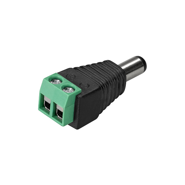 Коннектор Terminal-MONO-2pin-M (Jack 5.5) (Arlight, Пластик) Lednikoff