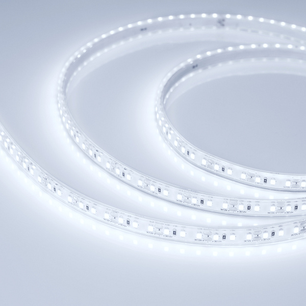 Светодиодная лента герметичная RTW-PU-A120-10.5mm 12V Cool 8K (16.8 W/m, IP68, Wire 2m, 5m) (Arlight, -) Lednikoff