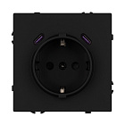 Механизм розетки с USB зарядкой SCT-NOBE-MUCC-SFPL-BK (230V, 16A) (Arlight, -) Lednikoff