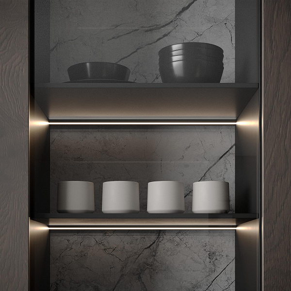 Профиль SL-MINI-SHELF-H9-2000 ANOD OLIVE GREY (Arlight, Алюминий) Lednikoff