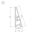 Профиль PLINTUS-H40-2000 BLACK (Arlight, Алюминий) Lednikoff